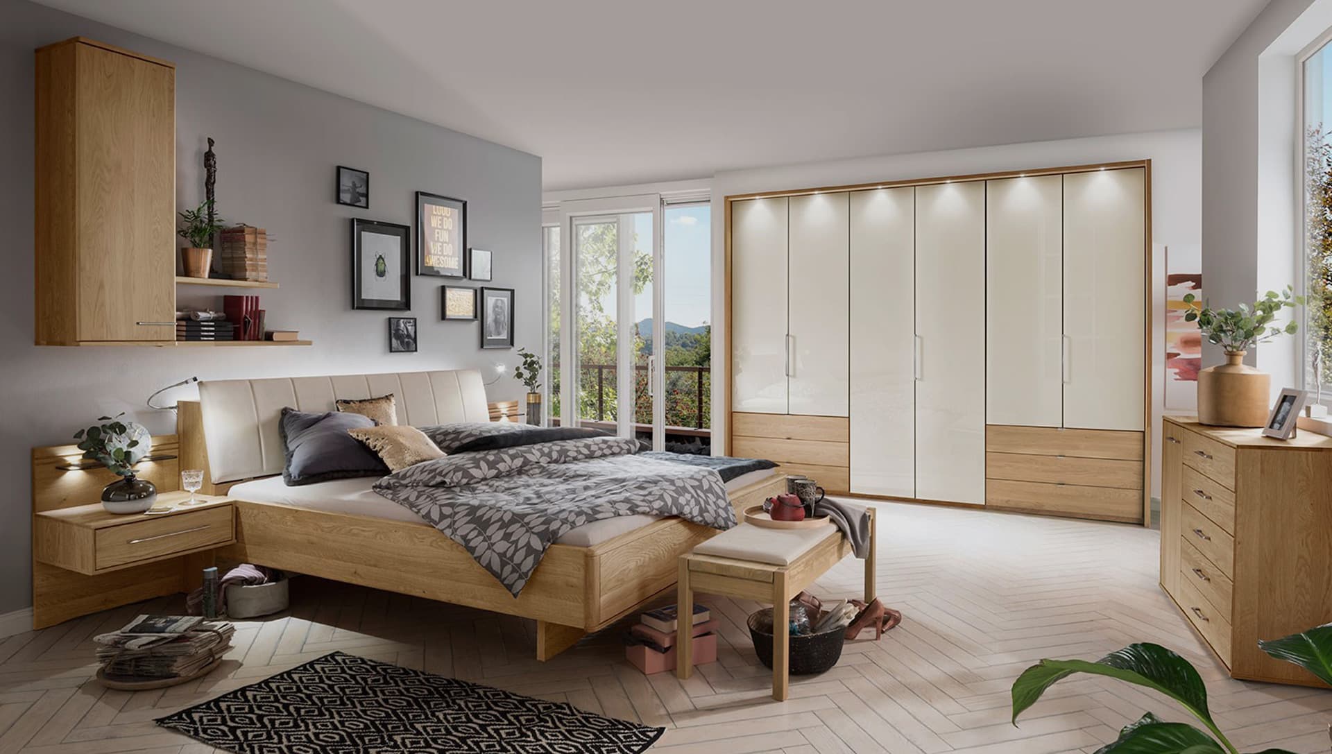Selene Modern Bedroom Furniture Set - Head2Bed UK